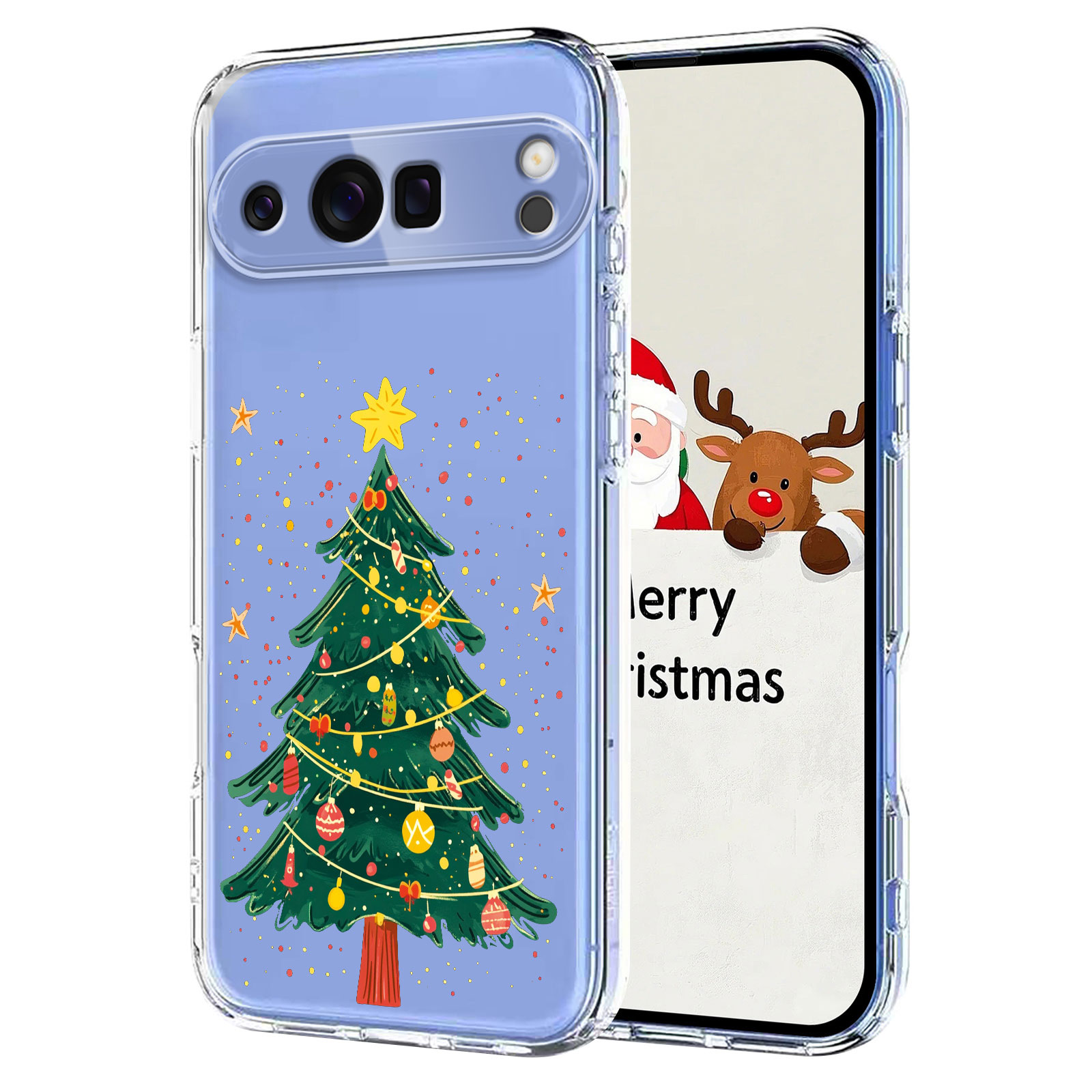 For Google Pixel 9 Pro XL / Google Pixel 10 Pro XL Case Christmas Themed Pattern Printing TPU Phone Back Cover - Christmas Tree