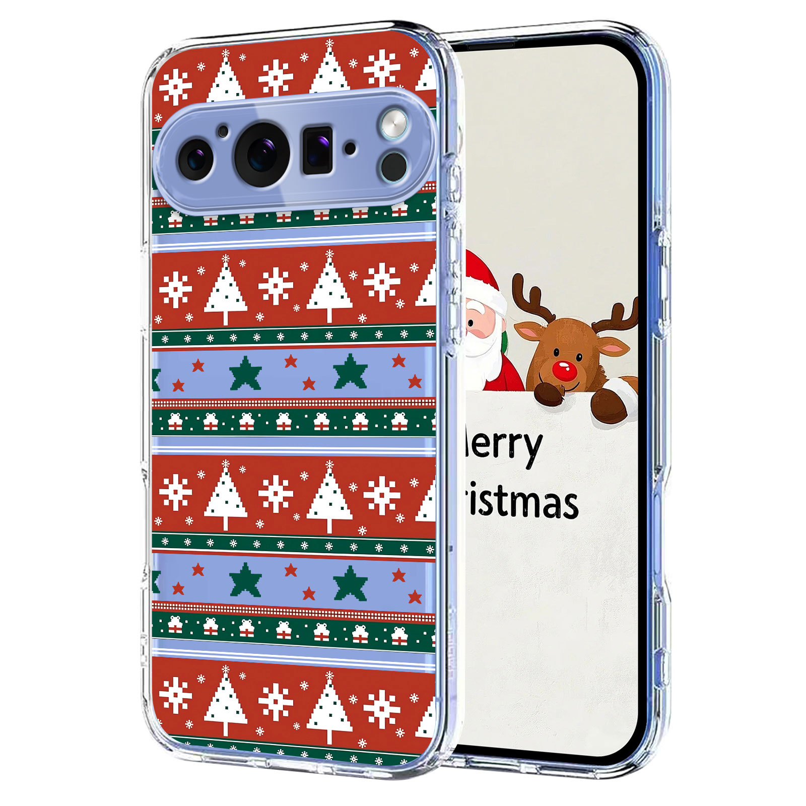 For Google Pixel 10 Pro / Google Pixel 9 / Google Pixel 9 Pro / Google Pixel 10 Case Christmas Themed Pattern Printing TPU Phone Back Cover - Christmas Ribbons