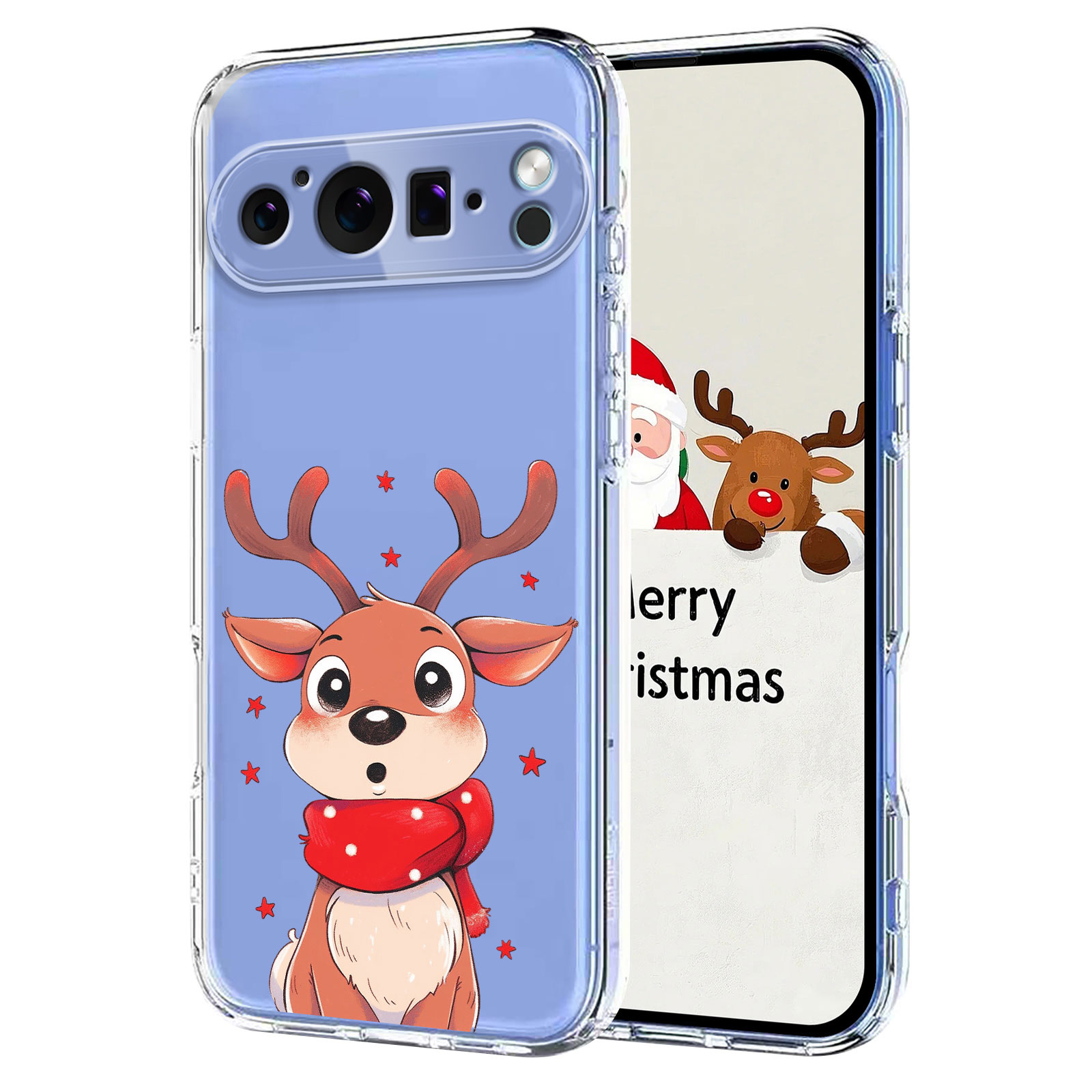 For Google Pixel 10 Pro / Google Pixel 9 / Google Pixel 9 Pro / Google Pixel 10 Case Christmas Themed Pattern Printing TPU Phone Back Cover - Christmas Elk