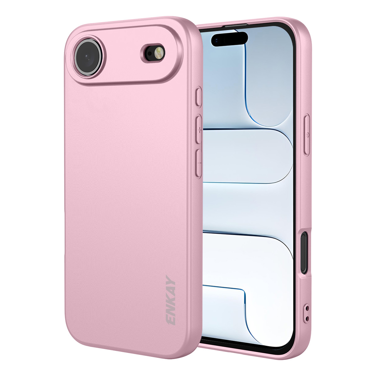 For iPhone Air Silicone Case ENKAY HAT PRINCE Straight Edge Cell Phone Back Cover - Pink