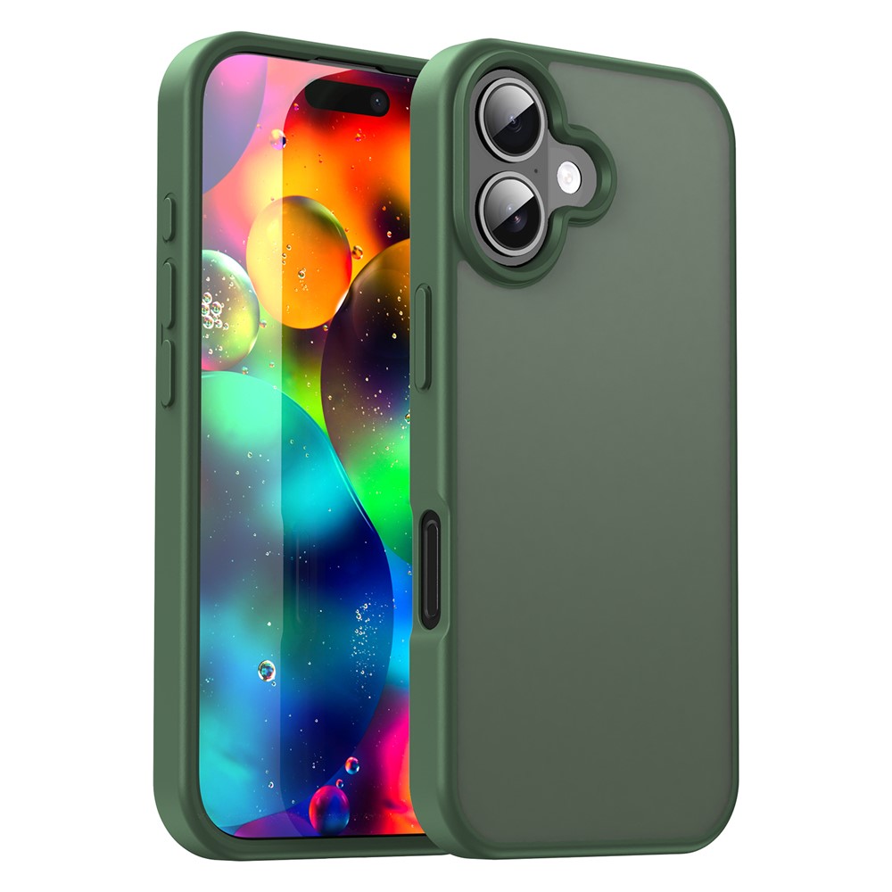 For iPhone 17 Case Skin Touch Matte Anti Drop TPU PC Phone Back Cover - Olive Green