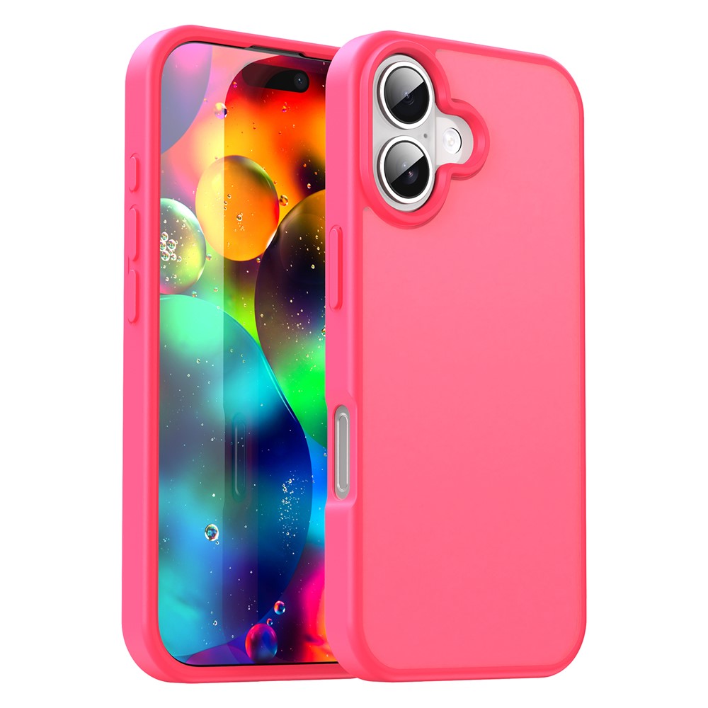 For iPhone 17 Case Skin Touch Matte Anti Drop TPU PC Phone Back Cover - Rose