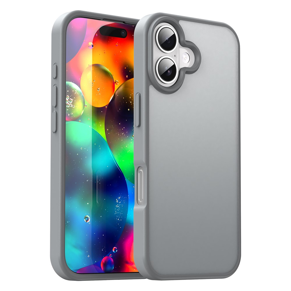 For iPhone 17 Case Skin Touch Matte Anti Drop TPU PC Phone Back Cover - Silver