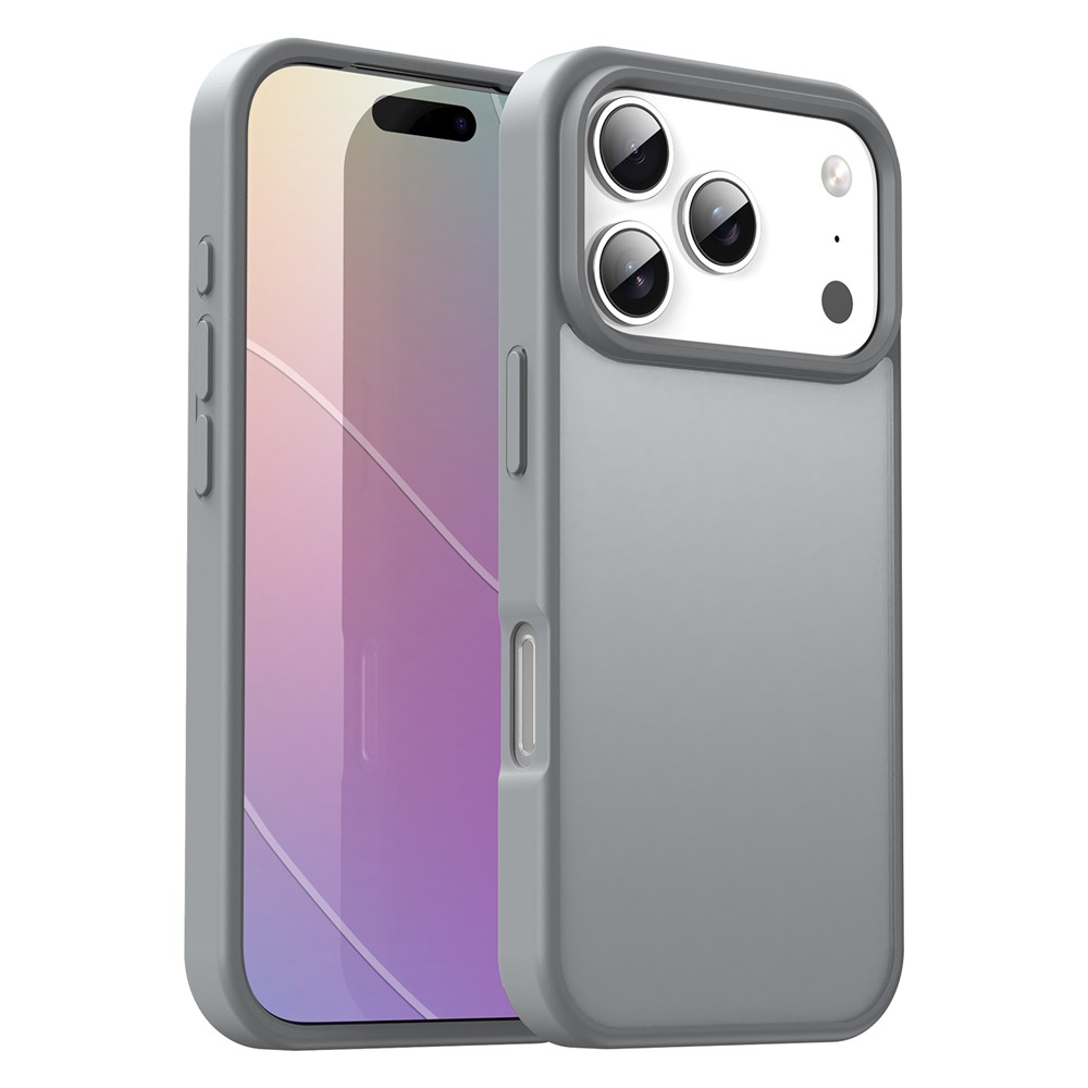 For iPhone 17 Pro Case Skin Touch Matte Anti Drop TPU PC Phone Back Cover - Silver