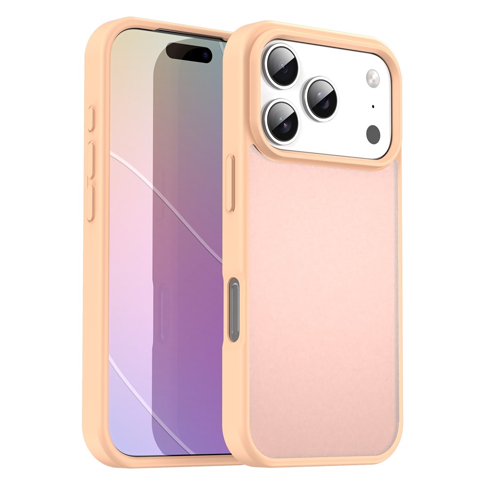 For iPhone 17 Pro Case Skin Touch Matte Anti Drop TPU PC Phone Back Cover - Pink