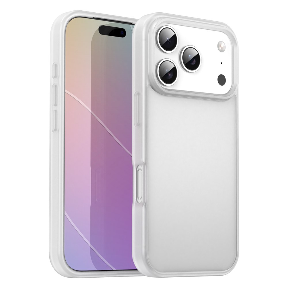 For iPhone 17 Pro Case Skin Touch Matte Anti Drop TPU PC Phone Back Cover - Matte White