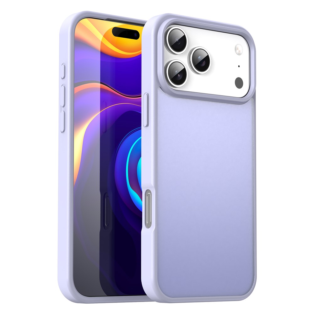 For iPhone 17 Pro Max Case Skin Touch Matte Anti Drop TPU PC Phone Back Cover - Lavender Purple