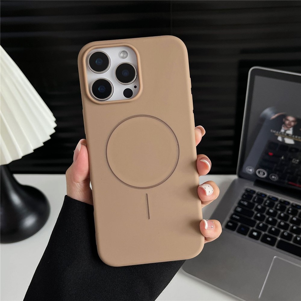 Bulk Buy For iPhone 15 Pro TPU Phone Case Compatible with MagSafe Matte Back Cover - Desert Gold