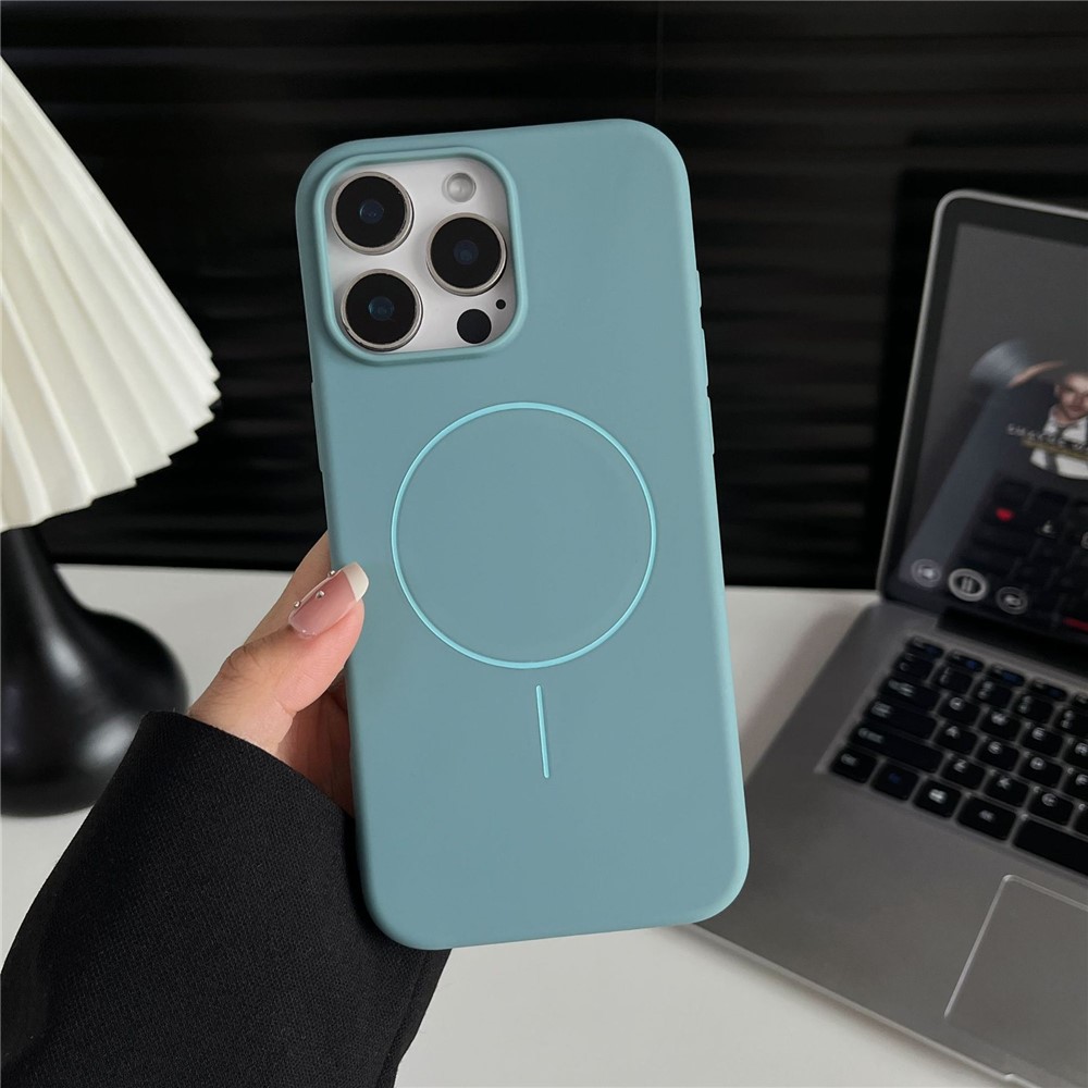 Bulk Buy For iPhone 13 Pro TPU Phone Case Compatible with MagSafe Matte Back Cover - Blue Green