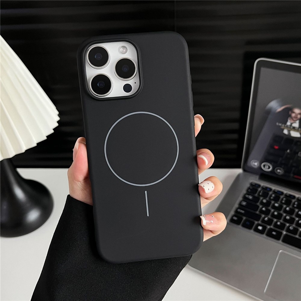 Bulk Buy For iPhone 12 Pro Max TPU Phone Case Compatible with MagSafe Matte Back Cover - Black