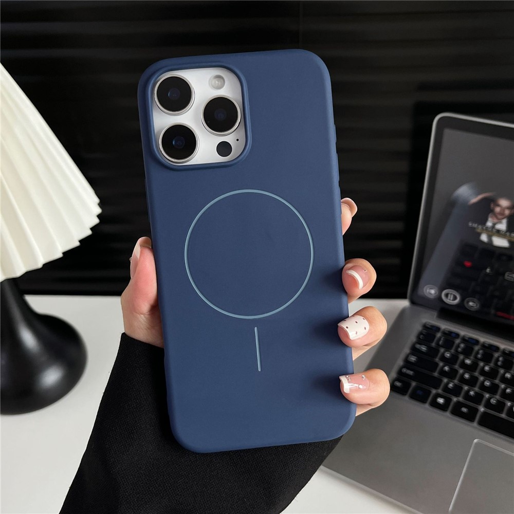 Bulk Buy For iPhone 12  /  12 Pro TPU Phone Case Compatible with MagSafe Matte Back Cover - Sapphire