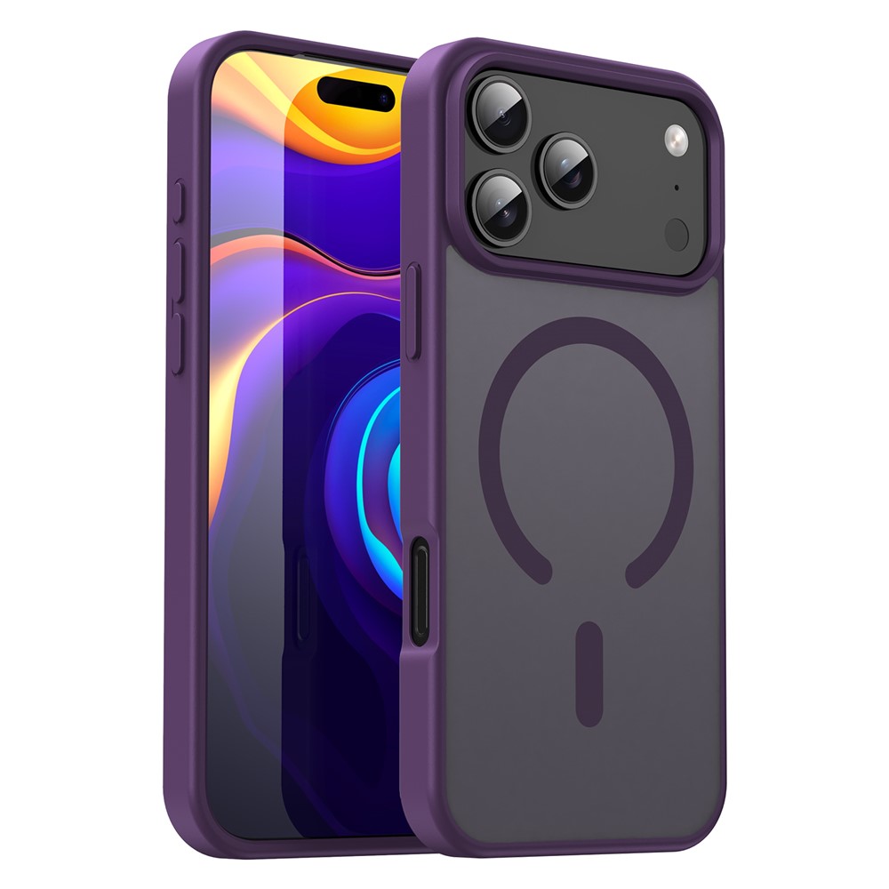 Bulk Purchasing For iPhone 17 Pro Max Case Compatible with MagSafe Skin Touch Matte TPU PC Phone Back Cover - Purple