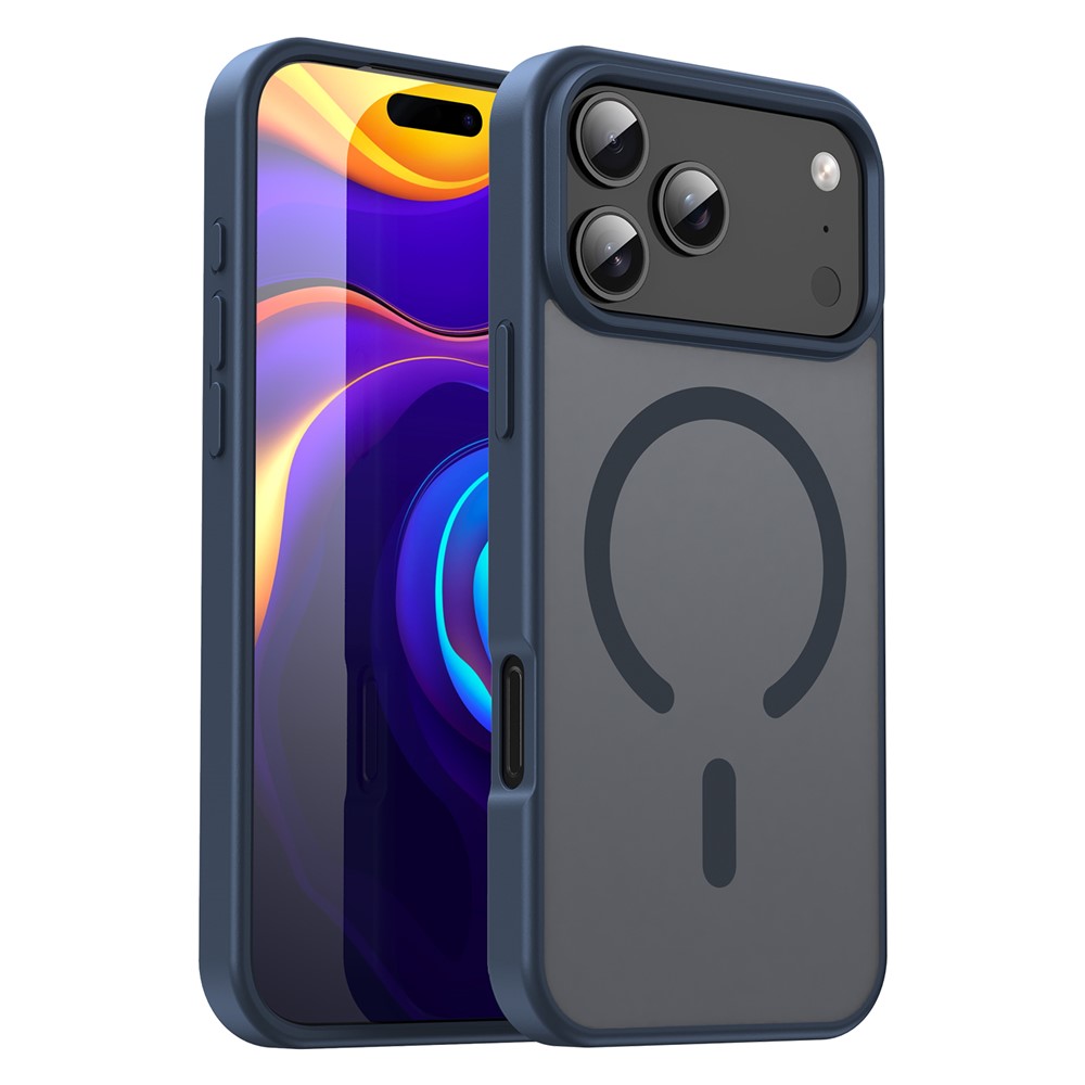 Bulk Purchasing For iPhone 17 Pro Max Case Compatible with MagSafe Skin Touch Matte TPU PC Phone Back Cover - Blue