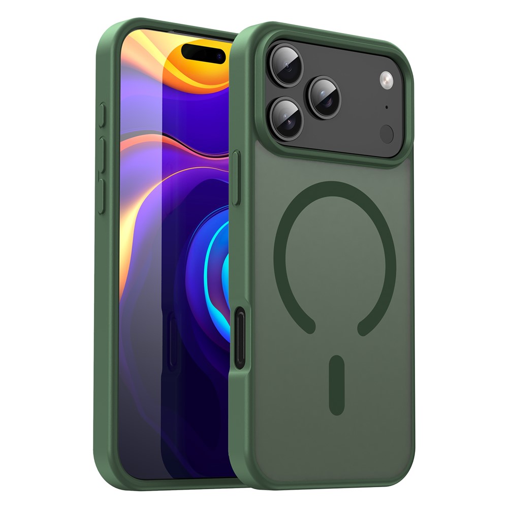 Bulk Purchasing For iPhone 17 Pro Max Case Compatible with MagSafe Skin Touch Matte TPU PC Phone Back Cover - Olive Green