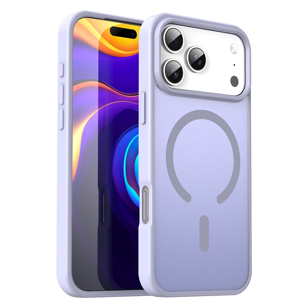 Bulk Purchasing For iPhone 17 Pro Max Case Compatible with MagSafe Skin Touch Matte TPU PC Phone Back Cover - Lavender Purple