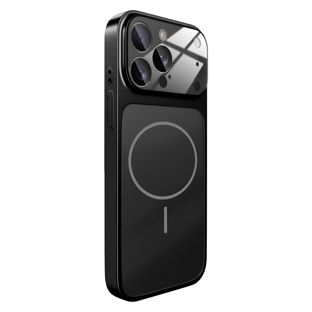 Bulk Purchasing For iPhone 14 Pro Magnetic Case Transfer to 17 Pro PC Phone Cover with AG Corning Glass Lens Film - Titanium Black