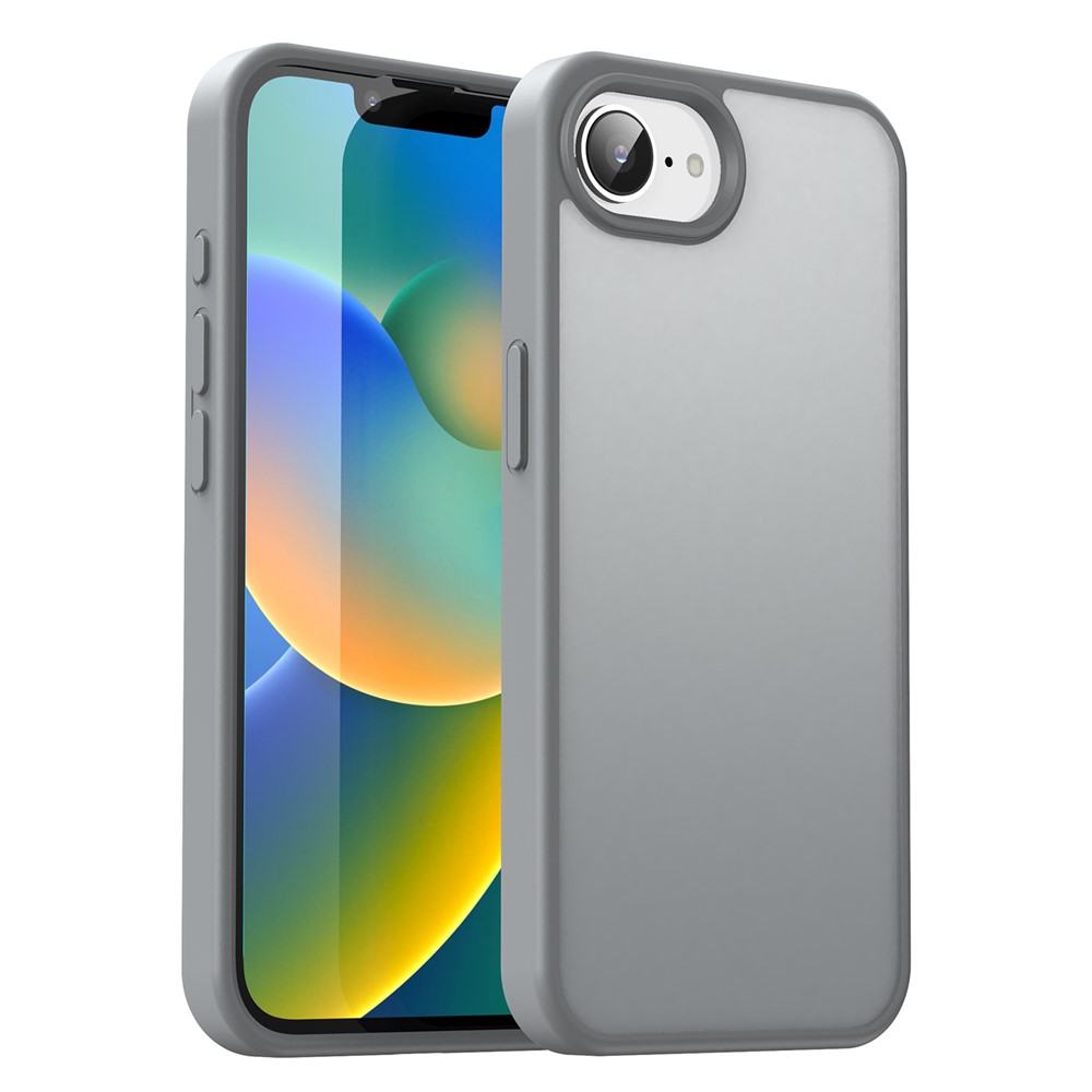 For iPhone 16e Case Skin Touch Matte Anti Drop TPU PC Phone Back Cover - Silver