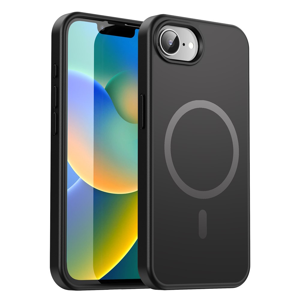 Bulk Purchasing For iPhone 16e Case Compatible with MagSafe Skin Touch Matte TPU PC Phone Back Cover - All Black