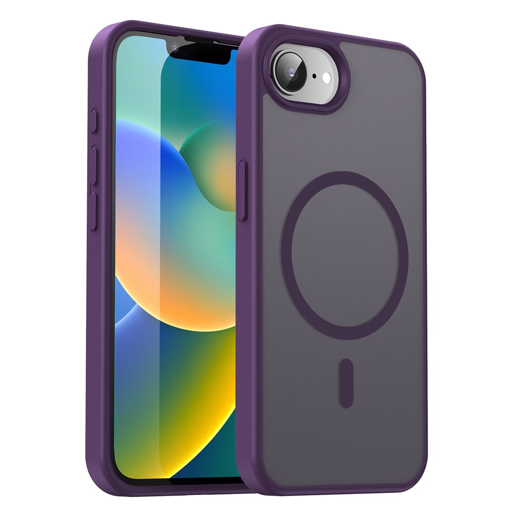 Bulk Purchasing For iPhone 16e Case Compatible with MagSafe Skin Touch Matte TPU PC Phone Back Cover - Purple
