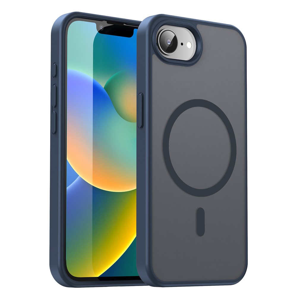 Bulk Purchasing For iPhone 16e Case Compatible with MagSafe Skin Touch Matte TPU PC Phone Back Cover - Blue