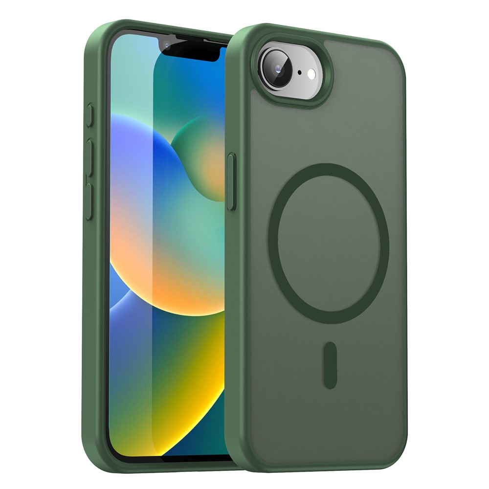 Bulk Purchasing For iPhone 16e Case Compatible with MagSafe Skin Touch Matte TPU PC Phone Back Cover - Olive Green