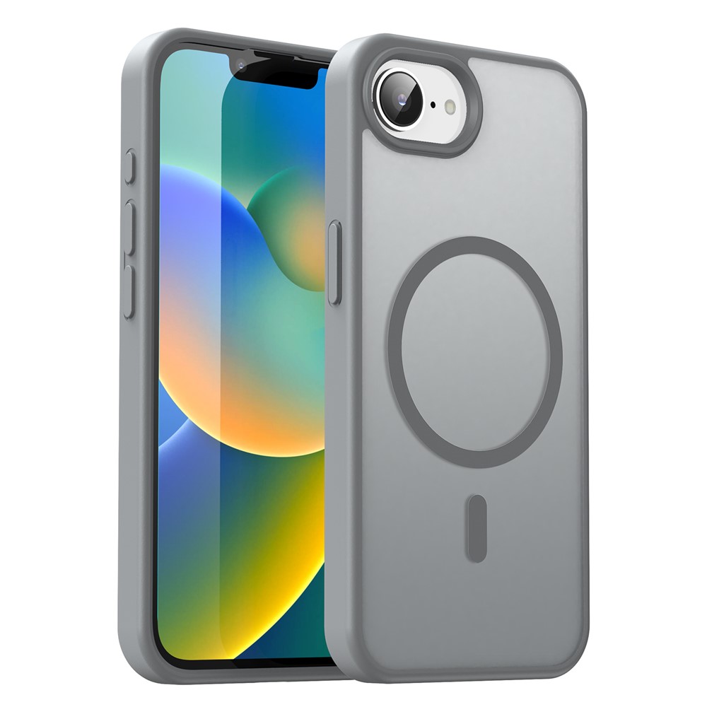 Bulk Purchasing For iPhone 16e Case Compatible with MagSafe Skin Touch Matte TPU PC Phone Back Cover - Silver