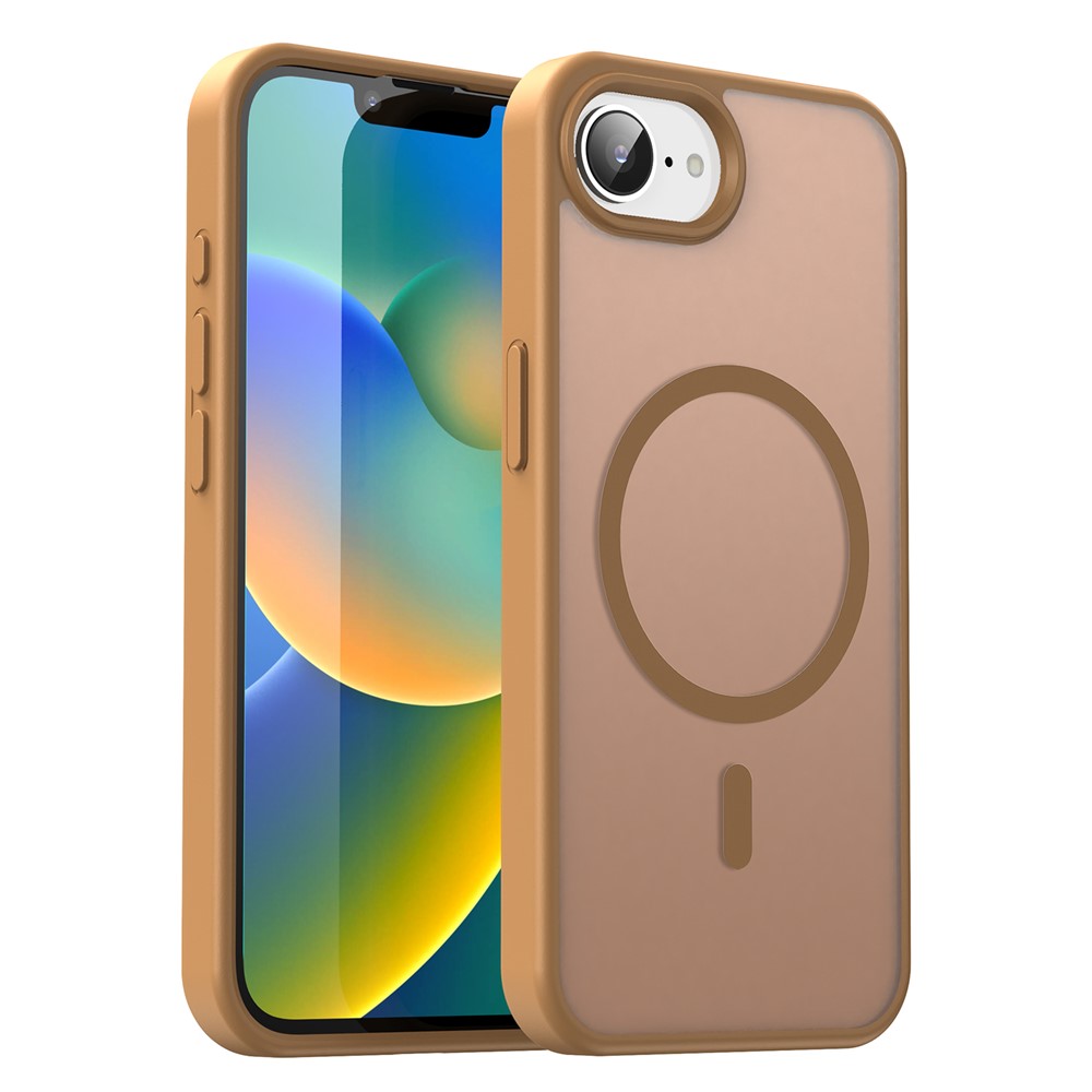 Bulk Purchasing For iPhone 16e Case Compatible with MagSafe Skin Touch Matte TPU PC Phone Back Cover - Desert Gold