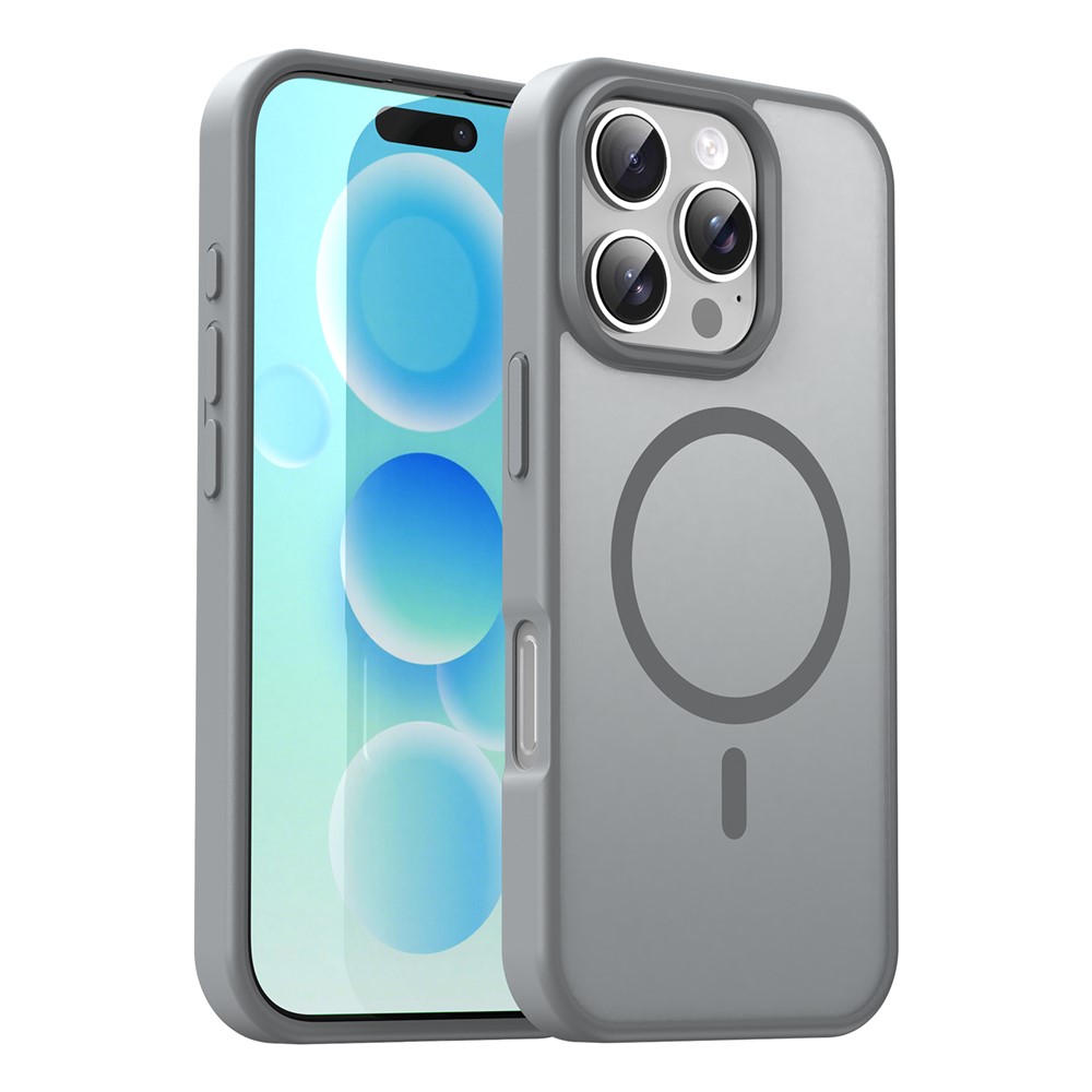 Bulk Purchasing For iPhone 16 Pro Case Compatible with MagSafe Skin Touch Matte TPU PC Phone Back Cover - Silver