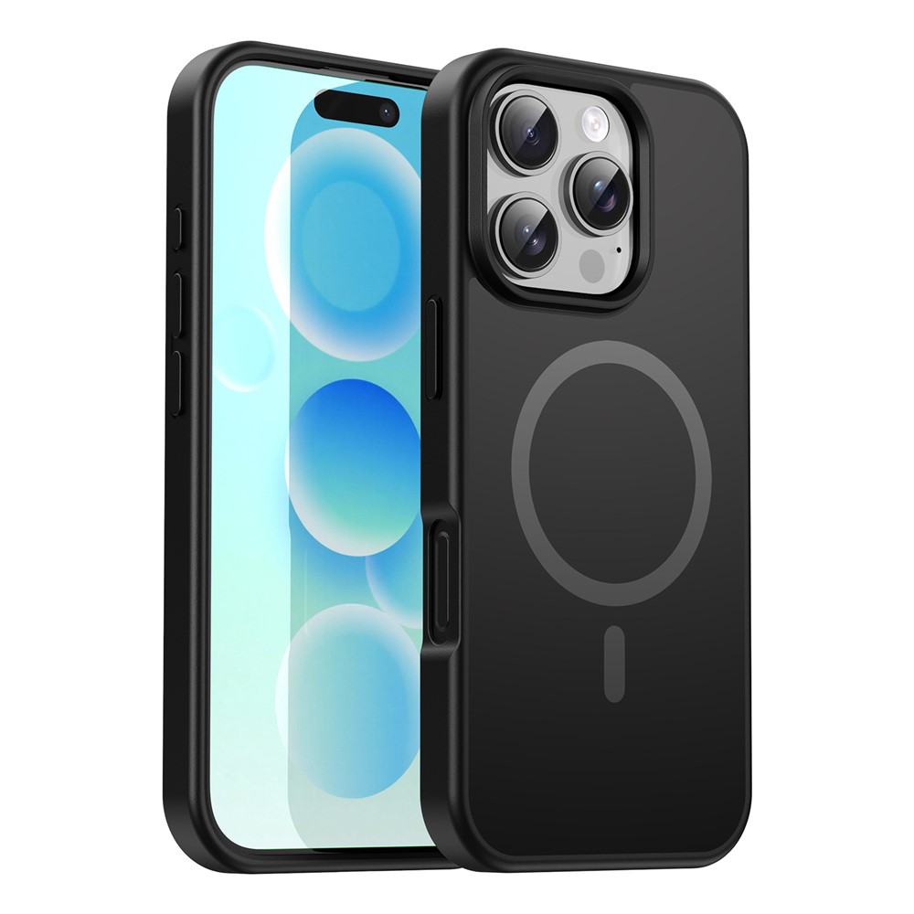 Bulk Purchasing For iPhone 16 Pro Max Case Compatible with MagSafe Skin Touch Matte TPU PC Phone Back Cover - All Black