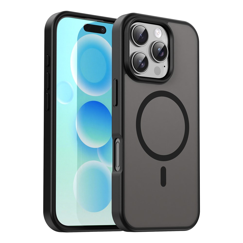 Bulk Purchasing For iPhone 16 Pro Max Case Compatible with MagSafe Skin Touch Matte TPU PC Phone Back Cover - Black