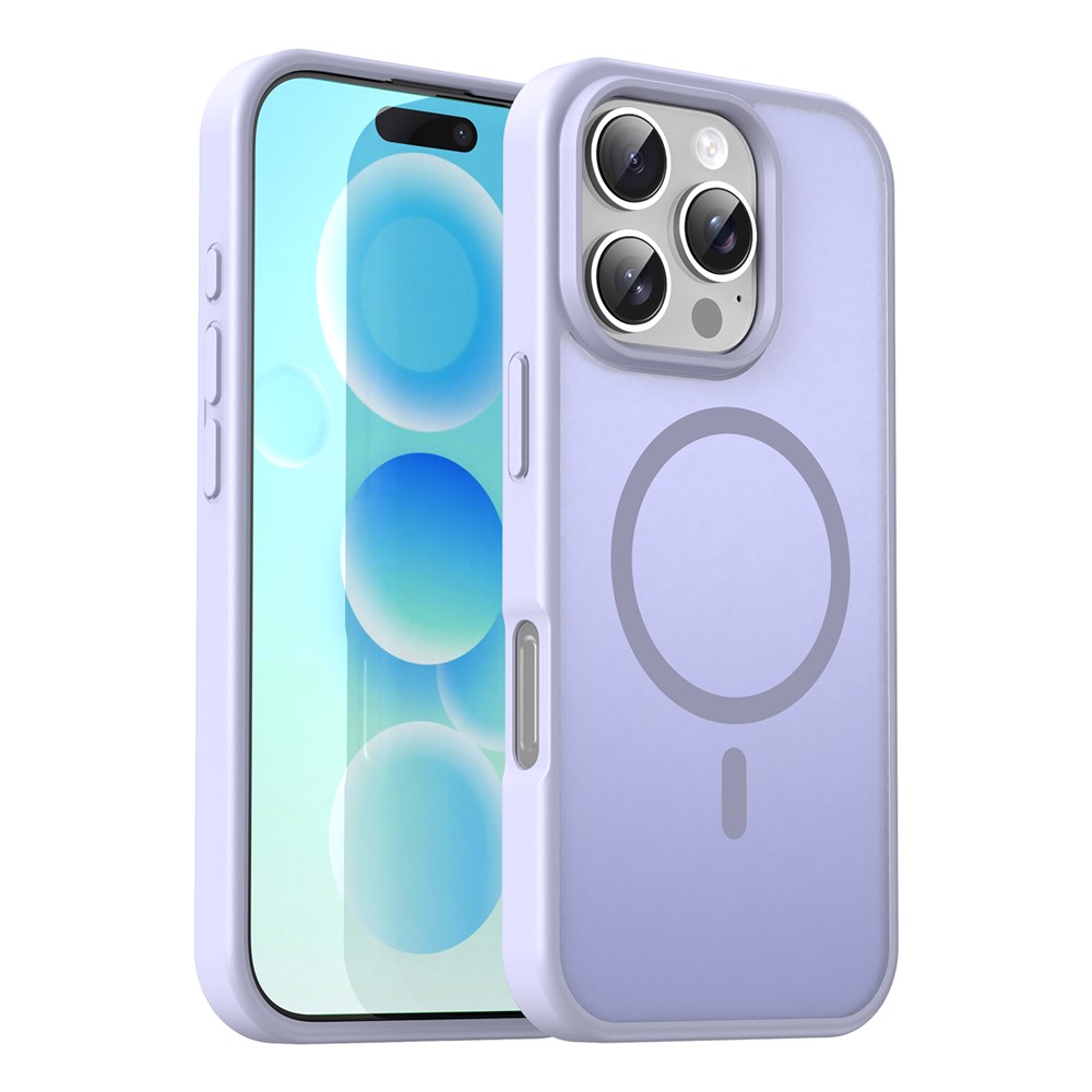 Bulk Purchasing For iPhone 16 Pro Max Case Compatible with MagSafe Skin Touch Matte TPU PC Phone Back Cover - Lavender Purple