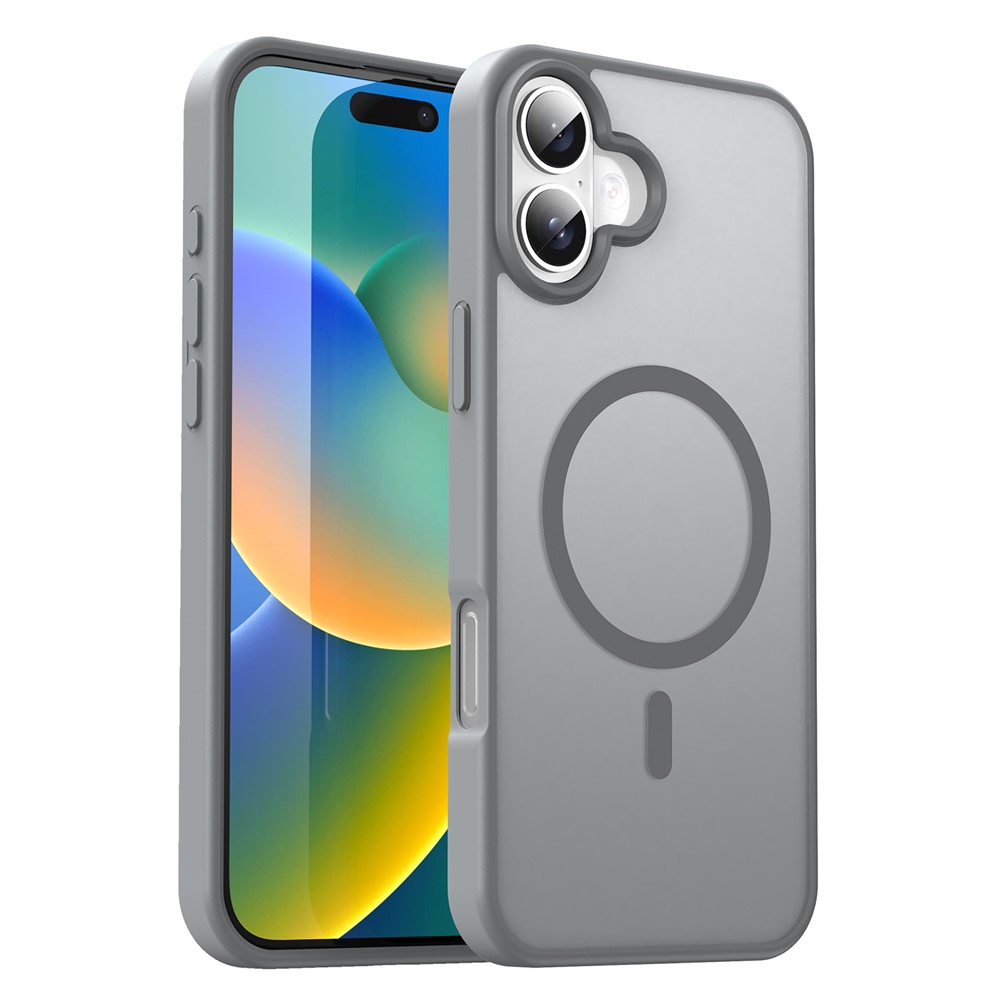 Bulk Purchasing For iPhone 16 Case Compatible with MagSafe Skin Touch Matte TPU PC Phone Back Cover - Silver