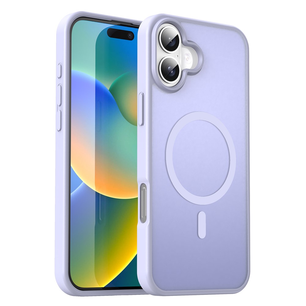 Bulk Purchasing For iPhone 16 Case Compatible with MagSafe Skin Touch Matte TPU PC Phone Back Cover - Lavender Purple