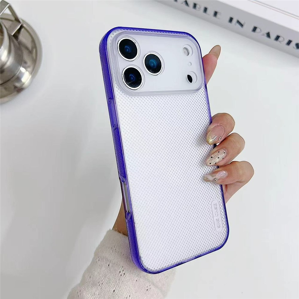 For iPhone 17 Pro Case 3 in 1 Clear Shockproof TPU PC Phone Back Cover - Purple