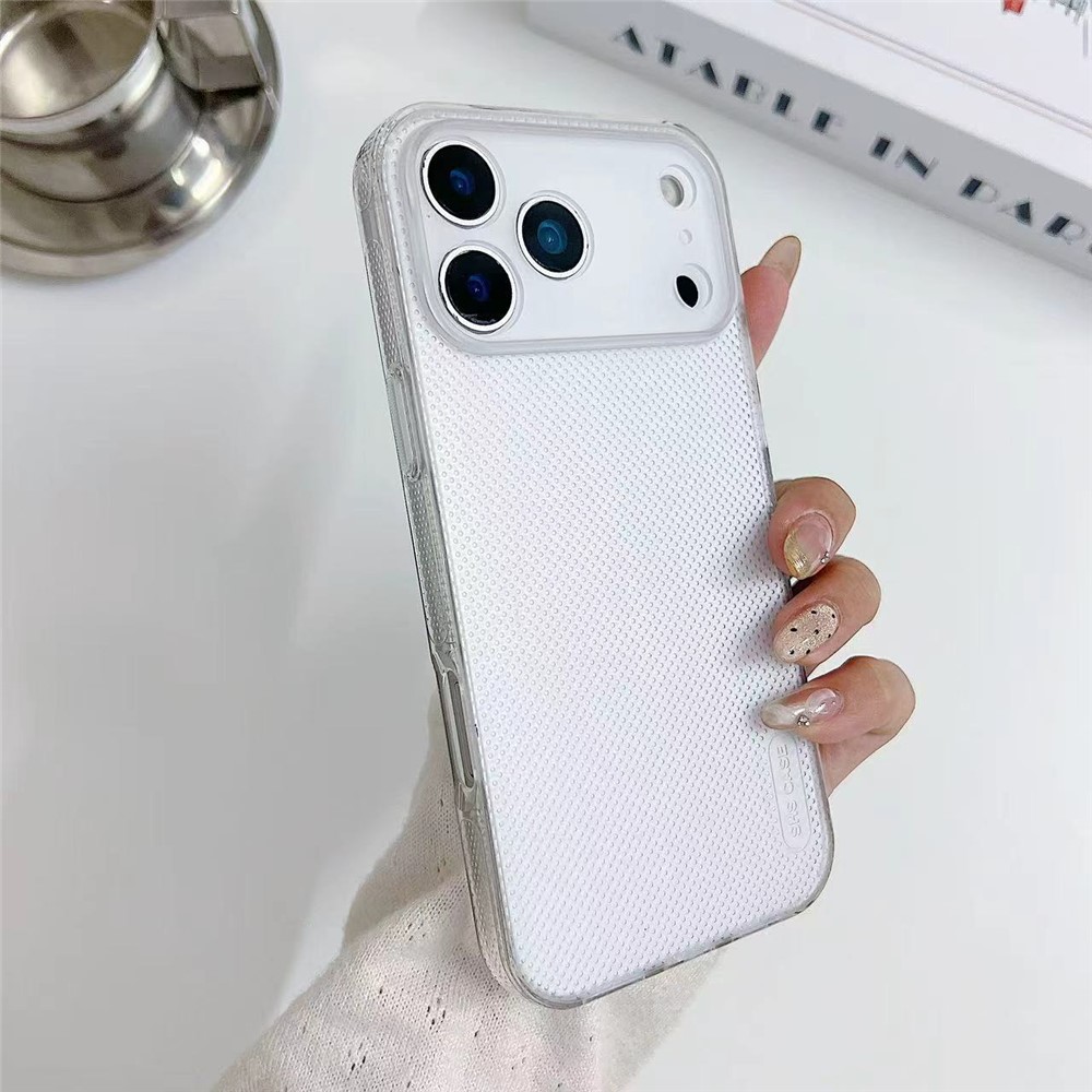 For iPhone 17 Pro Max Case 3 in 1 Clear Shockproof TPU PC Phone Back Cover - White