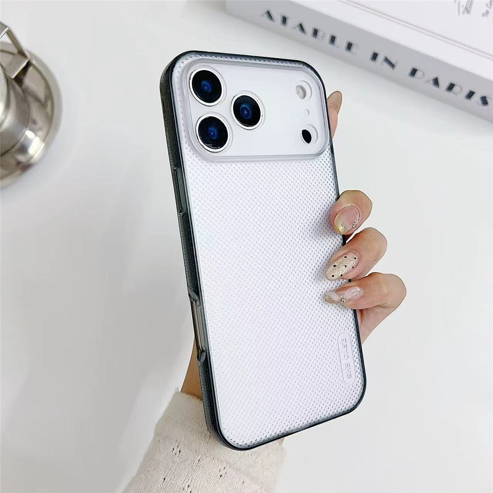 For iPhone 17 Pro Max Case 3 in 1 Clear Shockproof TPU PC Phone Back Cover - Black