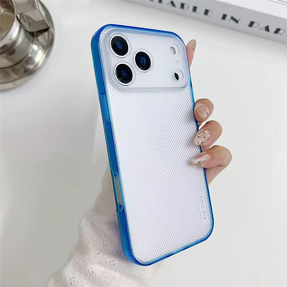 For iPhone 17 Pro Max Case 3 in 1 Clear Shockproof TPU PC Phone Back Cover - Dark Blue