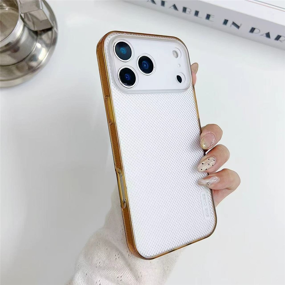 For iPhone 17 Pro Max Case 3 in 1 Clear Shockproof TPU PC Phone Back Cover - Brown