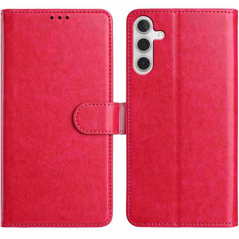 For Samsung Galaxy A05s 4G Wallet Phone Case Stand PU Leather Folio Flip Cover with 8 Card Slot - Rose