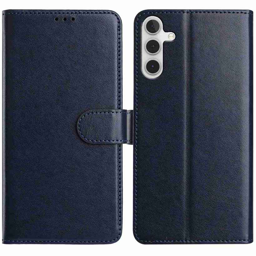 For Samsung Galaxy A05s 4G Wallet Phone Case Stand PU Leather Folio Flip Cover with 8 Card Slot - Dark Blue
