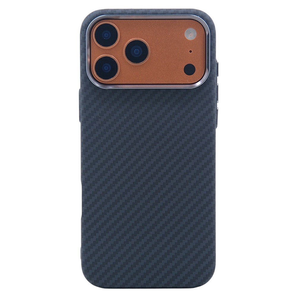 For iPhone 17 Pro Magnetic Case Carbon Fiber Texture Water Transfer PC Phone Cover - Carbon Pattern