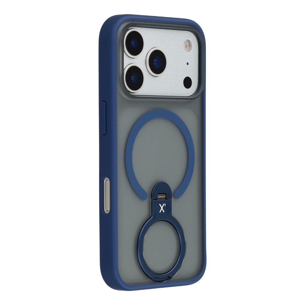 X-LEVEL For iPhone 17 Pro Magnetic Case Rotating Kickstand Anti Drop TPU + PC Matte Phone Back Cover - Blue