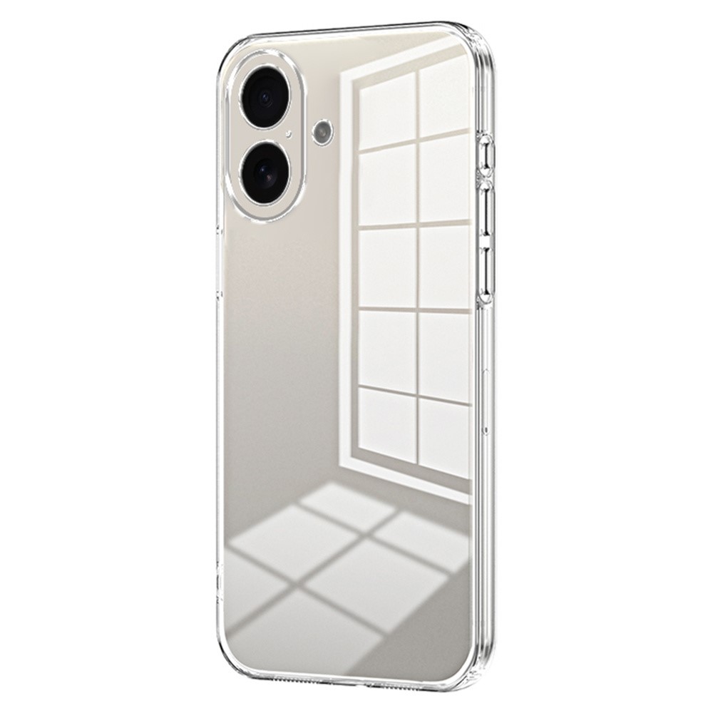 For iPhone 17 Case Electroplating Frame Soft TPU Phone Cover - Transparent