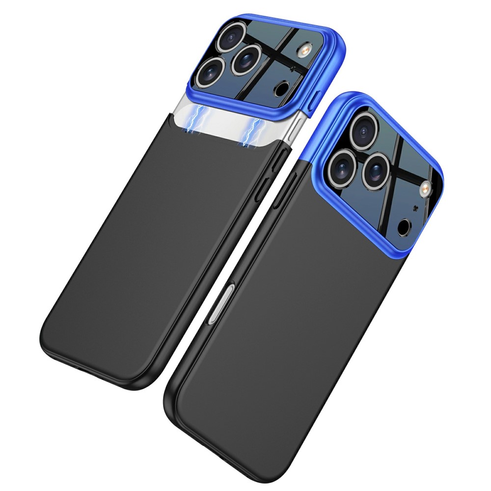 GKK For iPhone 17 Pro Case Detachable Camera Frame Contrast Color PC Phone Cover - Blue / Black