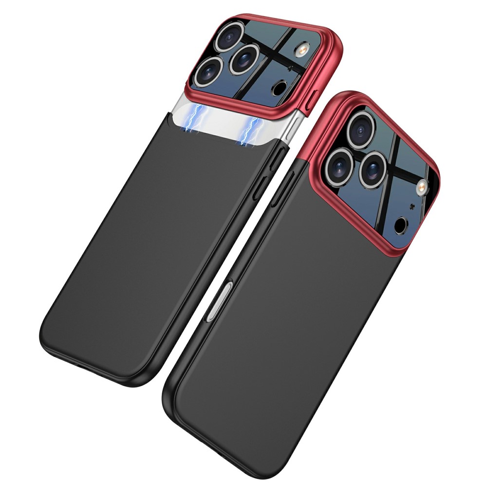GKK For iPhone 17 Pro Case Detachable Camera Frame Contrast Color PC Phone Cover - Red / Black