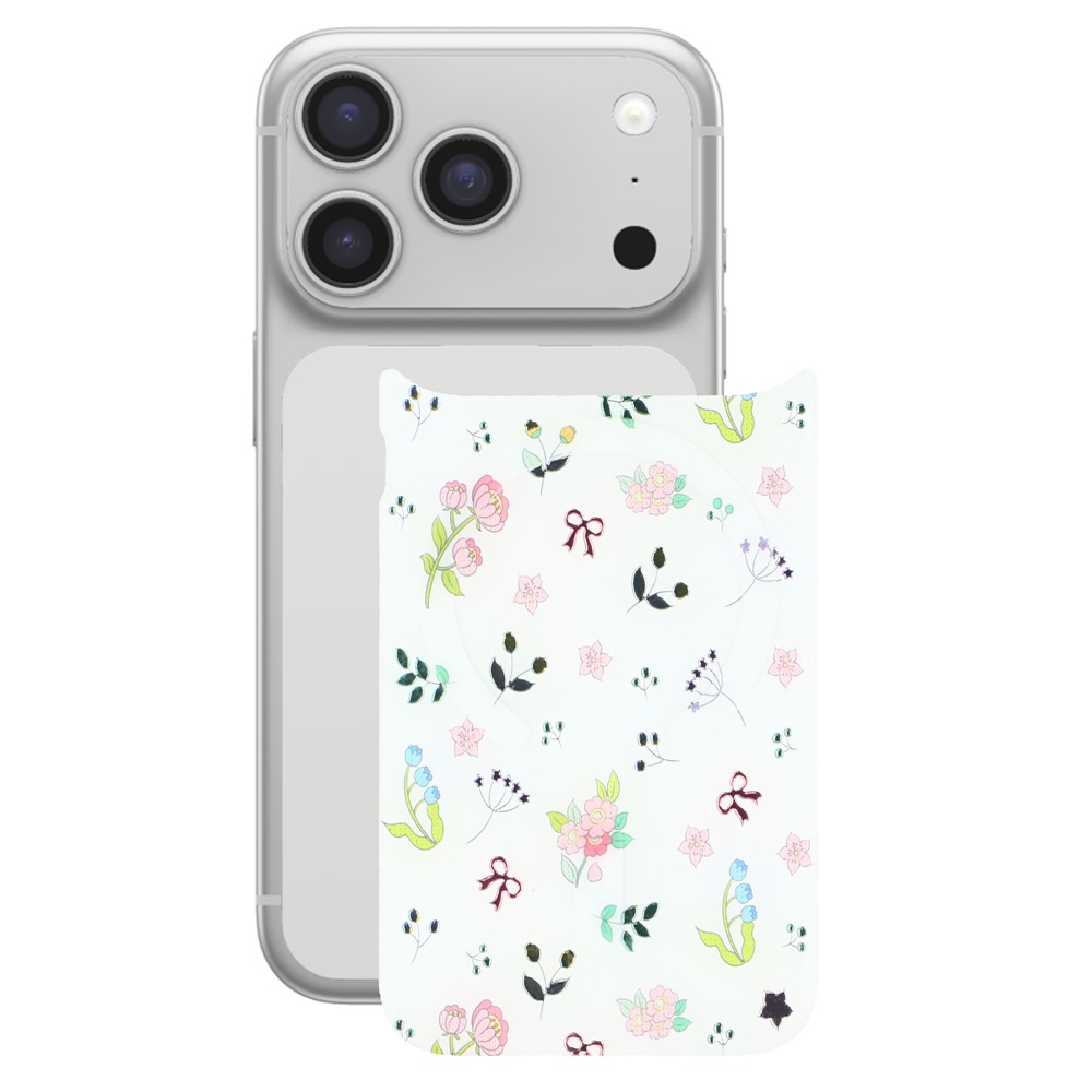 For iPhone 17 Pro Max Magnetic Back Plates Pattern Printed Quick Change Backplate (Backplate Only) - Spring Garden