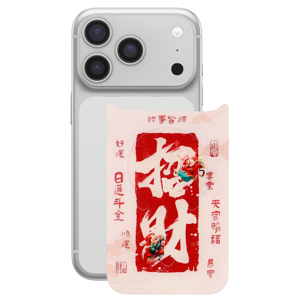 For iPhone 17 Pro Max Magnetic Back Plates Pattern Printed Quick Change Backplate (Backplate Only) - Attracting Wealth