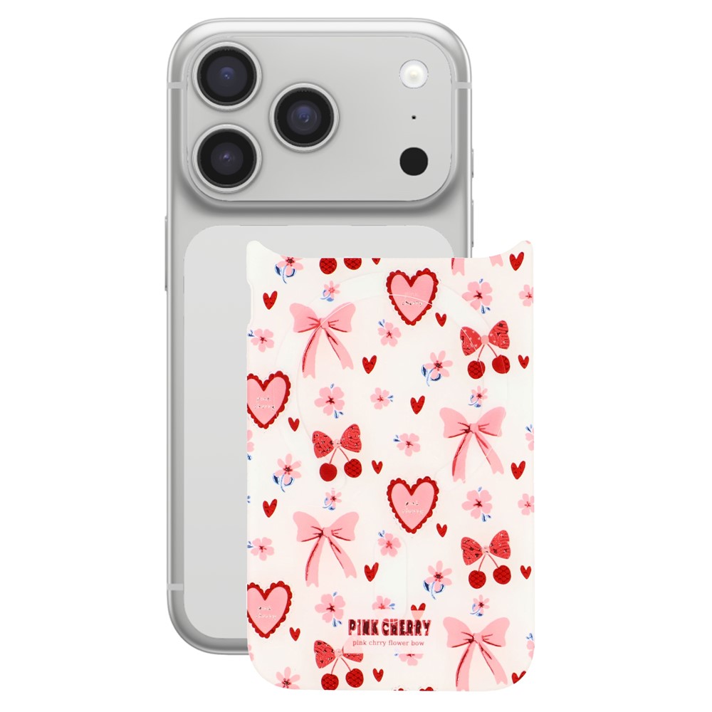 For iPhone 17 Pro Magnetic Back Plates Pattern Printed Quick Change Backplate (Backplate Only) - Pink Lover