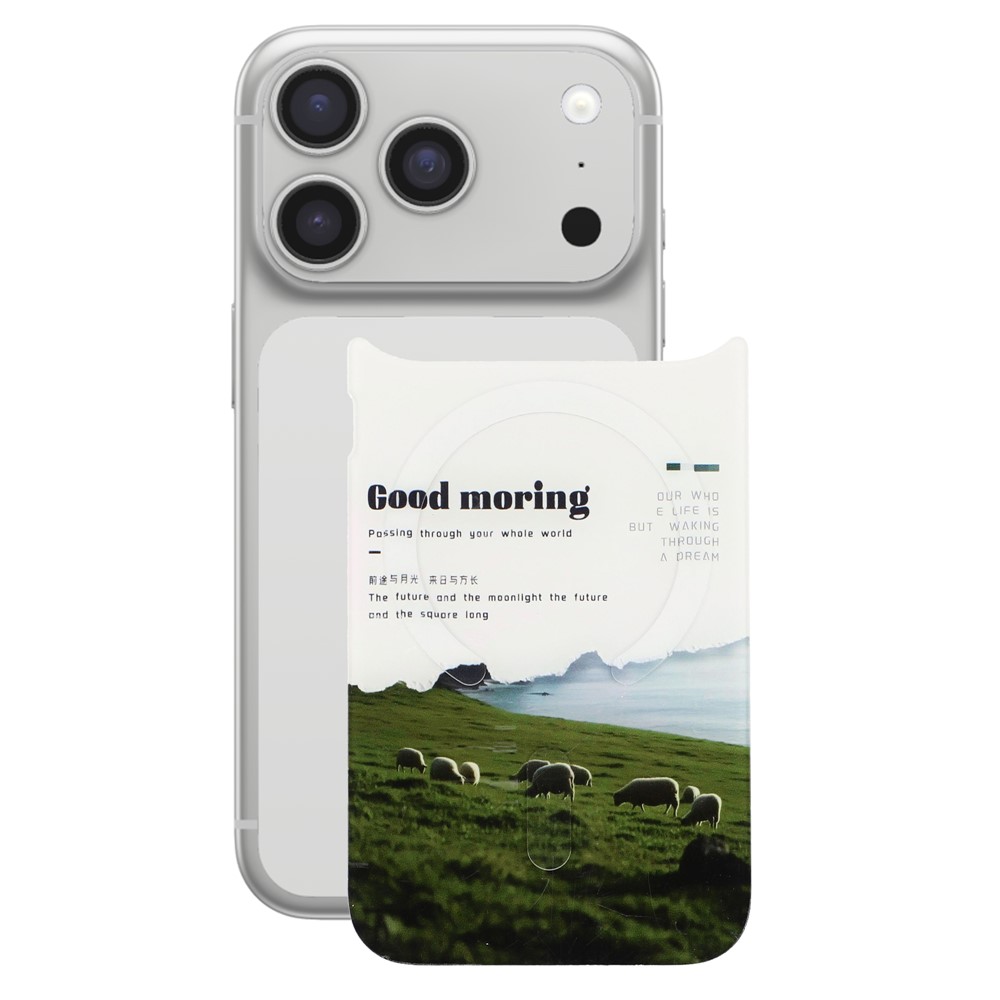 For iPhone 17 Pro Magnetic Back Plates Pattern Printed Quick Change Backplate (Backplate Only) - Sheep in the Meadow