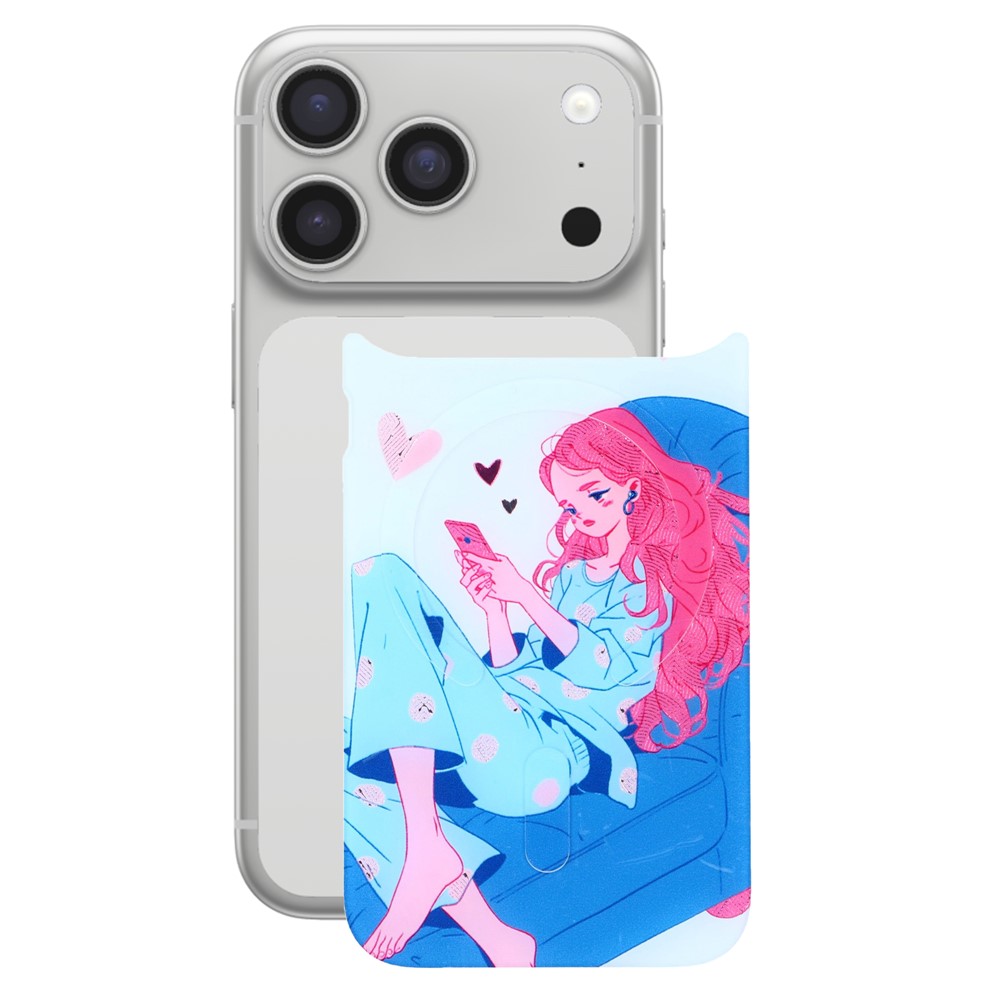 For iPhone 17 Pro Magnetic Back Plates Pattern Printed Quick Change Backplate (Backplate Only) - Sofa Girl